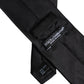 Men Black Solid Silk Adjustable Necktie Accessory Tie