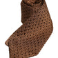 Brown 100% Silk Adjustable Necktie Men Accessory Tie