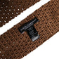 Brown 100% Silk Adjustable Necktie Men Accessory Tie