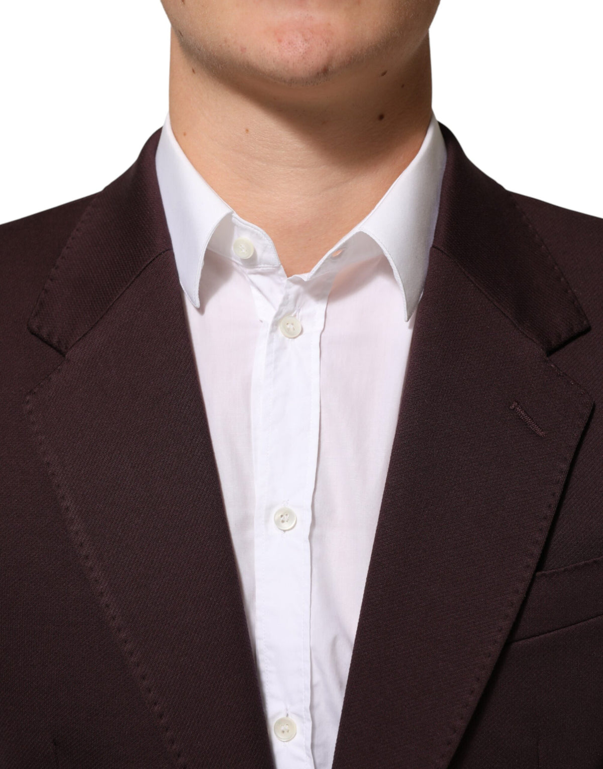 Maroon Cotton 2 Buttons Suit Jacket Blazer