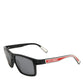 DG6160 Square Black Polyamide Sport Logo Sunglasses