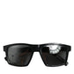 DG6160 Square Black Polyamide Sport Logo Sunglasses