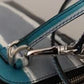 Blue Leather Cross Body Neck Strap Card Slot Phone Pocket