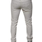 White Cotton Stretch Skinny Men Denim Jeans