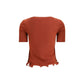 Red Fleece Wool Top