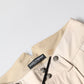 Beige Cotton Tapered Cargo Men Trouser Pants