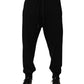 Black DG Logo Cotton Jogger Sweatpants Pants