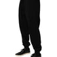 Black DG Logo Cotton Jogger Sweatpants Pants