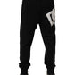 Black DG Logo Cotton Jogger Sweatpants Pants