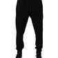 Black DG Logo Cotton Jogger Sweatpants Pants