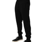 Black DG Logo Cotton Jogger Sweatpants Pants