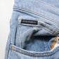 Blue Cotton Distressed Slim Fit Denim Jeans