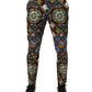 Multicolor Stained Glass Window Style Print Men Pants