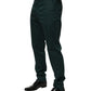 Green Cotton Formal Dress Men Trouser Pants