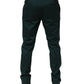 Green Cotton Formal Dress Men Trouser Pants