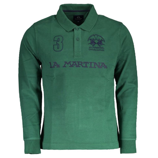 Green Cotton Polo Shirt