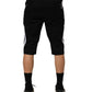 Black Cotton Stretch Men Bermuda Shorts
