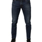 Blue Cotton Stretch Skinny Men Denim Jeans