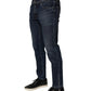 Blue Cotton Stretch Skinny Men Denim Jeans