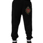 Black Cotton Sacred-Heart Men Jogger Pants