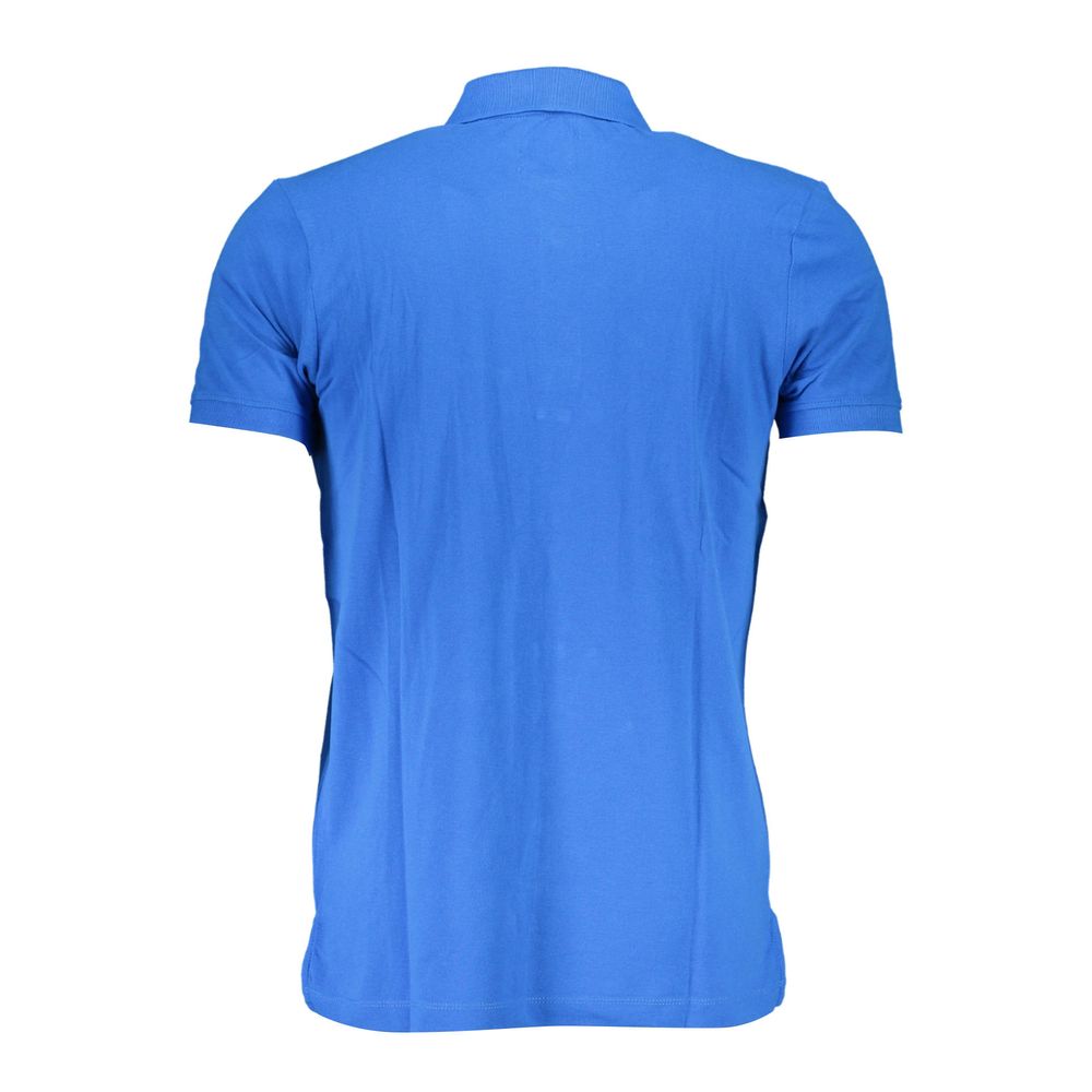 Blue Cotton Polo Shirt