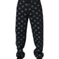 Blue Logo Print Straight Denim Men Jeans