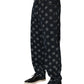 Blue Logo Print Straight Denim Men Jeans
