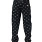 Blue Logo Print Straight Denim Men Jeans