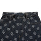 Blue Logo Print Straight Denim Men Jeans