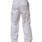 White Linen Straight Cargo Men Trouser Pants