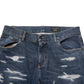 Blue Tattered Cotton Skinny Men Denim Jeans