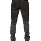 Dark Gray Cotton Skinny Men Denim Jeans