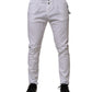 White Cotton Stretch Slim Fit Denim Jeans