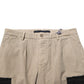 Beige Mid Waist Skinny Men Cargo Chino Trouser Pants