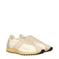 Beige Fabric Athletic Sneakers