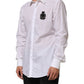 White Cotton MARTINI DG Patch Dress Shirt