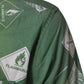 Green Printed Cotton Collared Short Sleeves Polo Shirt