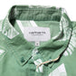 Green Printed Cotton Collared Short Sleeves Polo Shirt