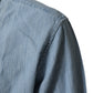 Blue Denim Regular Fit Collared Long Sleeve Men Shirt
