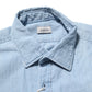 Blue Denim Regular Fit Collared Long Sleeve Men Shirt