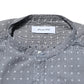 Gray Polka Dot Cotton Button Down Long Sleeves Shirt
