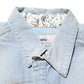 Blue Denim Collared Long Sleeve Men Shirt