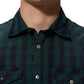 Green Checkered Cotton Button Down Long Sleeves Shirt