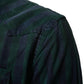 Green Checkered Cotton Button Down Long Sleeves Shirt