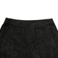 Black Mid Waist Cropped Corduroy Men Trouser Pants
