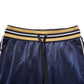 Blue Nylon Jogger Mid Waist Trouser Pants