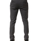 Gray Polyester Formal Dress Trouser Pants