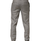 Gray Mid Waist Dress Formal Skinny Men Pants