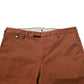 Brown Men Skinny Chino Mid Waist Trouser Pants