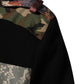 Black Patchwork Crew Neck Pullover Sweater
